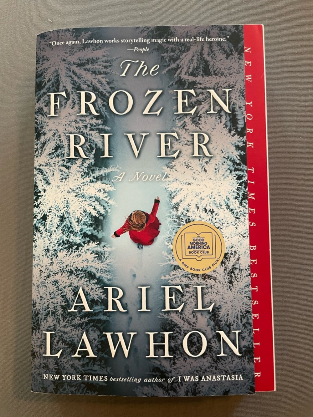 The Frozen River by Ariel Lawhon - Blue & Red Paperback Novel